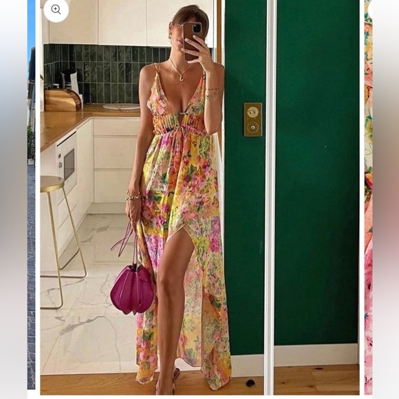 For love and lemons Madison floral high low maxi dress - Picture 2 of 12